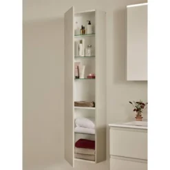 Kylpyhuoneen korkea kaappi Hafa Go Compact, 155.5x40x20cm, hyllyillä, eri värejä