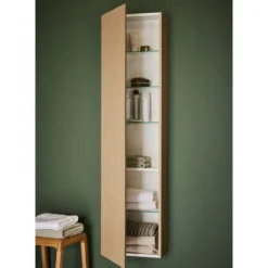 Kylpyhuoneen korkea kaappi Hafa Go Compact, 155.5x40x20cm, hyllyillä, eri värejä