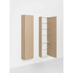 Kylpyhuoneen korkea kaappi Hafa Go Compact, 155.5x40x20cm, hyllyillä, eri värejä