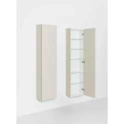 Kylpyhuoneen korkea kaappi Hafa Go Compact, 155.5x40x20cm, hyllyillä, eri värejä
