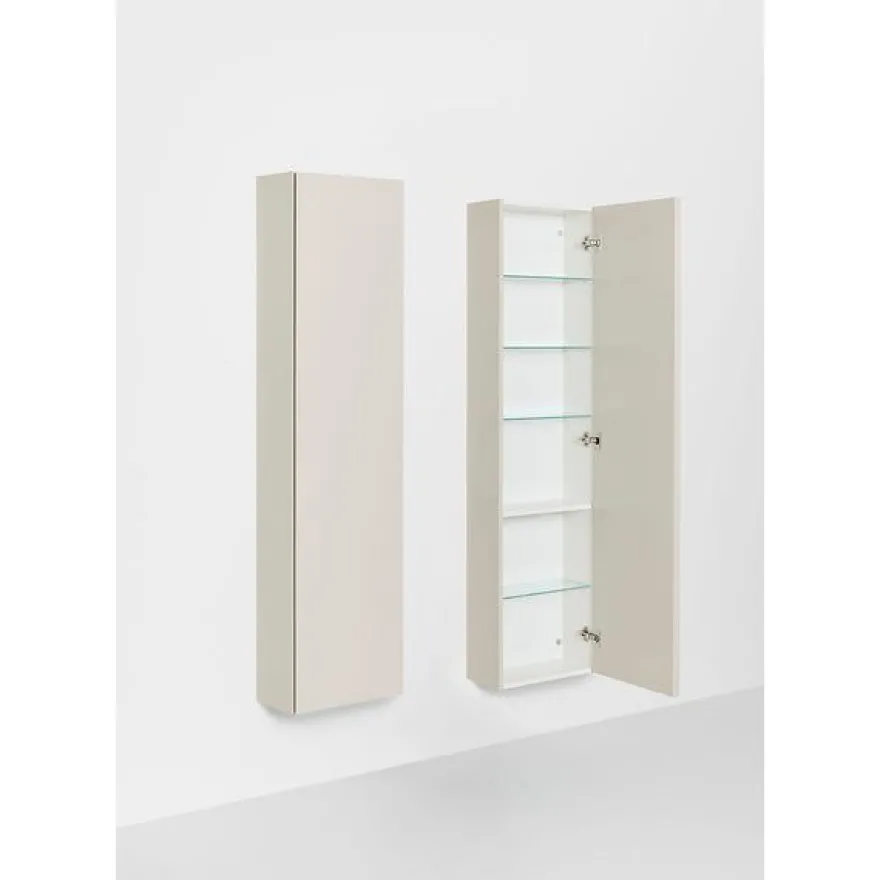 Kylpyhuoneen korkea kaappi Hafa Go Compact, 155.5x40x20cm, hyllyillä, eri värejä