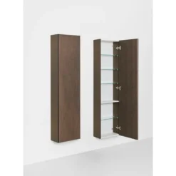 Kylpyhuoneen korkea kaappi Hafa Go Compact, 155.5x40x20cm, hyllyillä, eri värejä