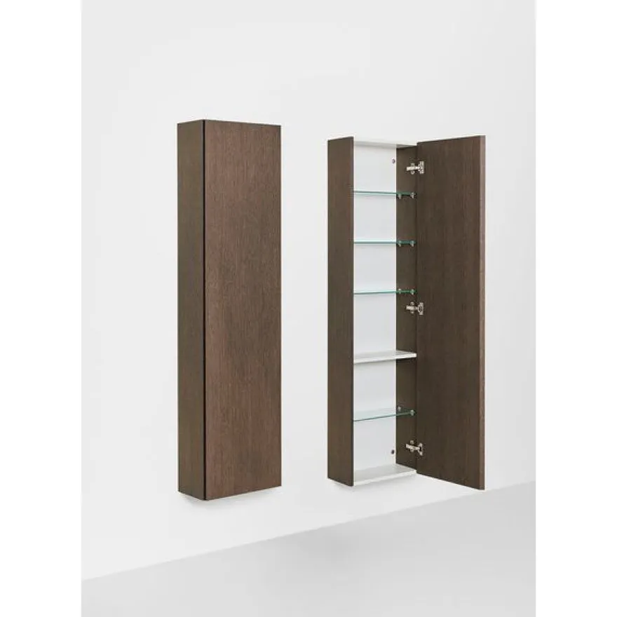 Kylpyhuoneen korkea kaappi Hafa Go Compact, 155.5x40x20cm, hyllyillä, eri värejä