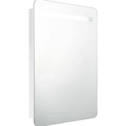 Kylpyhuoneen LED-Peilikaappi, kiiltävä 60x11x80 cm, eri värejä (07541)