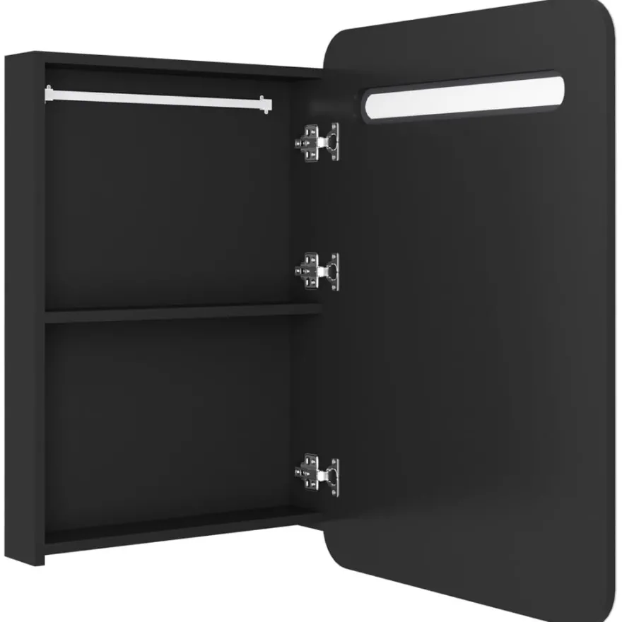 Kylpyhuoneen LED-Peilikaappi, kiiltävä 60x11x80 cm, eri värejä (07541)