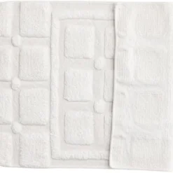 Kylpyhuoneen matto Venture Home Putte, 60x90cm, valkoinen