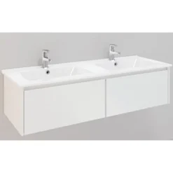 Kylpyhuonekaluste Noro Lifestyle Concept 1200duo, pesualtaalla ja laatikostoilla, matala