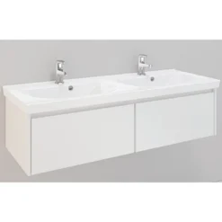 Kylpyhuonekaluste Noro Lifestyle Concept 1200duo, pesualtaalla ja laatikostoilla, matala