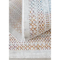 Käytävämatto Linento Paradise M0147 80x300cm luonnonvalkoinen/sininen