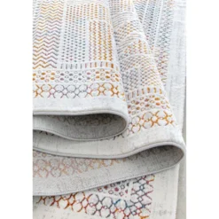 Käytävämatto Linento Paradise M0147 80x300cm luonnonvalkoinen/sininen