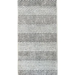 Käytävämatto Linento Tresse Corde Cotton 80x150cm harmaa/valkoinen