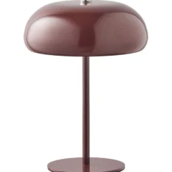 Ladattava pöytävalaisin House Nordic Margate, ø16cm, IP20, 3.7V, 1200mAh, viininpunainen
