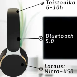 Langattomat sankakuulokkeet Kuura Kuura Bass Black