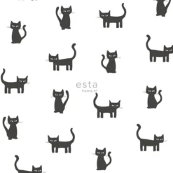 Lastenhuoneen tapetti Esta Little Bandits 138928, eläin, valkoinen/musta