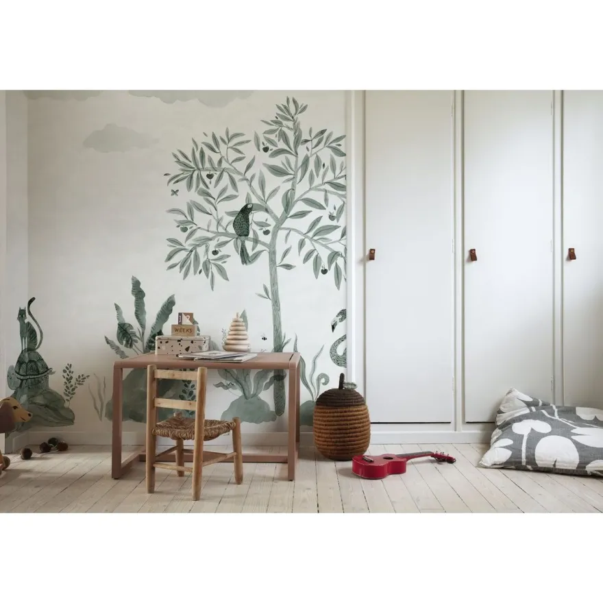 Lastenhuoneen tapetti Sandberg Wilton, non-woven, mittatilaus, vihreä