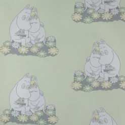 Lastenhuoneen tapetti Sandudd Muumi 4909-5, 0,53x11,2m, vihreä, non-woven