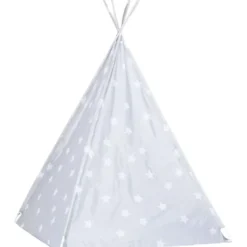Lasten tiipiiteltta + laukku polyesteri harmaa 115x115x160cm