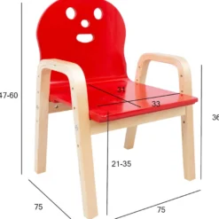 Lasten tuoli Home4You HAPPY, punainen