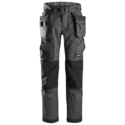 Lattia-asentajan housut Snickers Workwear FlexiWork 6923, teräksenharmaa