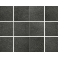 Lattialaatta Pukkila Europe Black, himmeä, sileä, 97x97mm