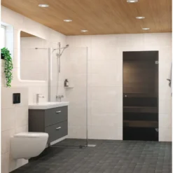Lattialaatta Pukkila Europe Black, himmeä, sileä, 97x97mm