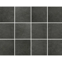 Lattialaatta Pukkila Europe Black, himmeä, sileä, 97x97mm