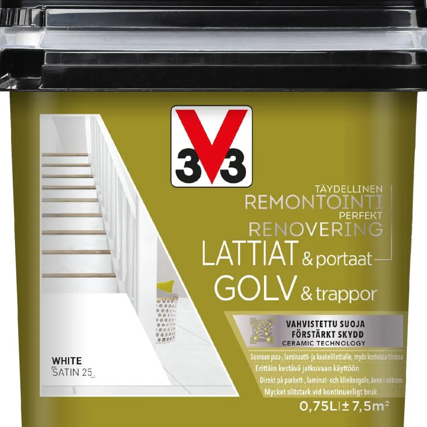Lattiamaali V33, satiini, eri vaihtoehtoja
