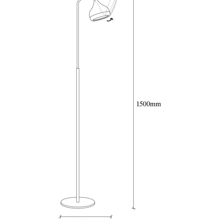 Lattiavalaisin Linento Lighting Mint, 150cm, musta/kupari