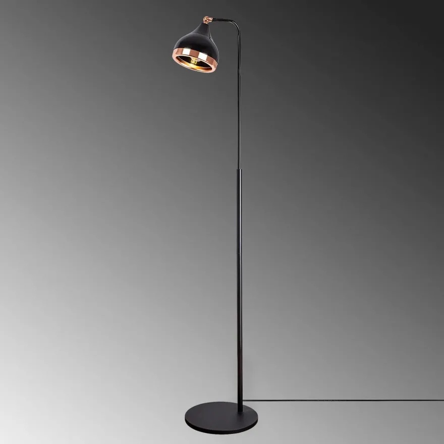 Lattiavalaisin Linento Lighting Mint, 150cm, musta/kupari