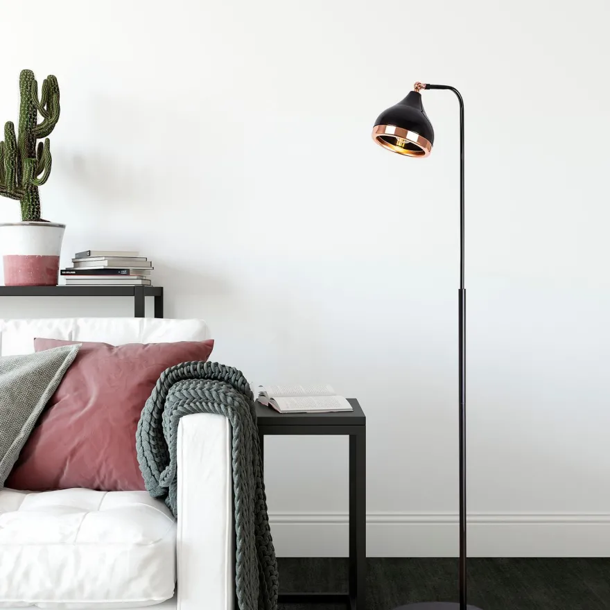Lattiavalaisin Linento Lighting Mint, 150cm, musta/kupari