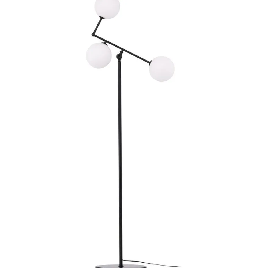 Lattiavalaisin Venture Home Marsan, 160cm, musta/valkoinen lasi