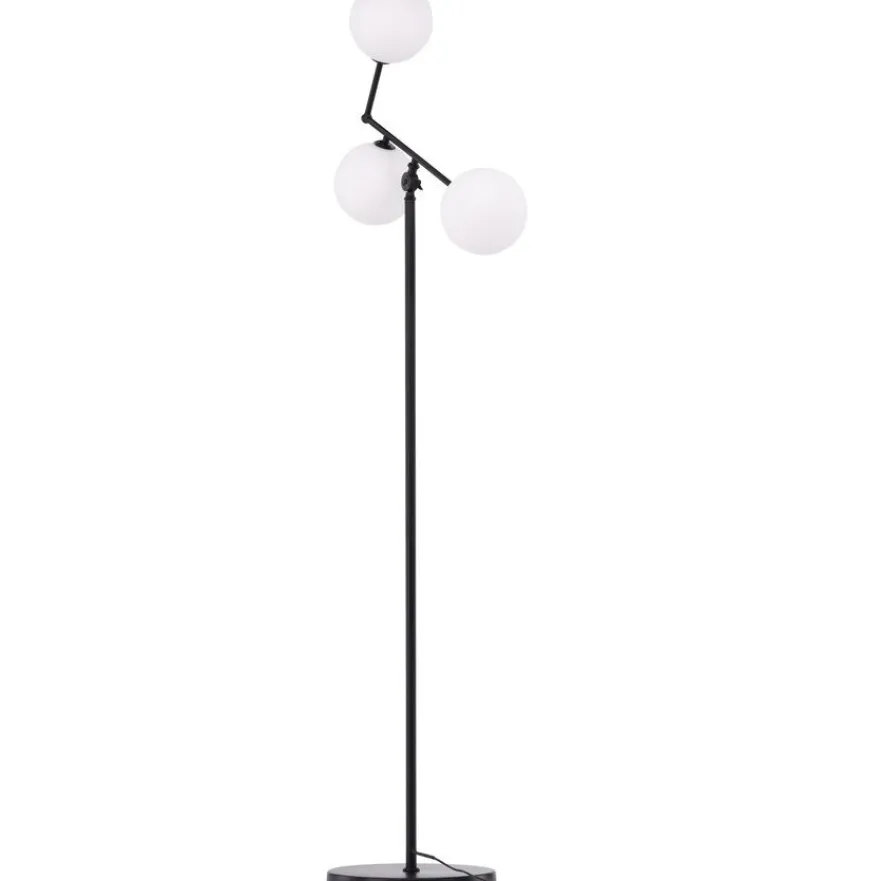 Lattiavalaisin Venture Home Marsan, 160cm, musta/valkoinen lasi