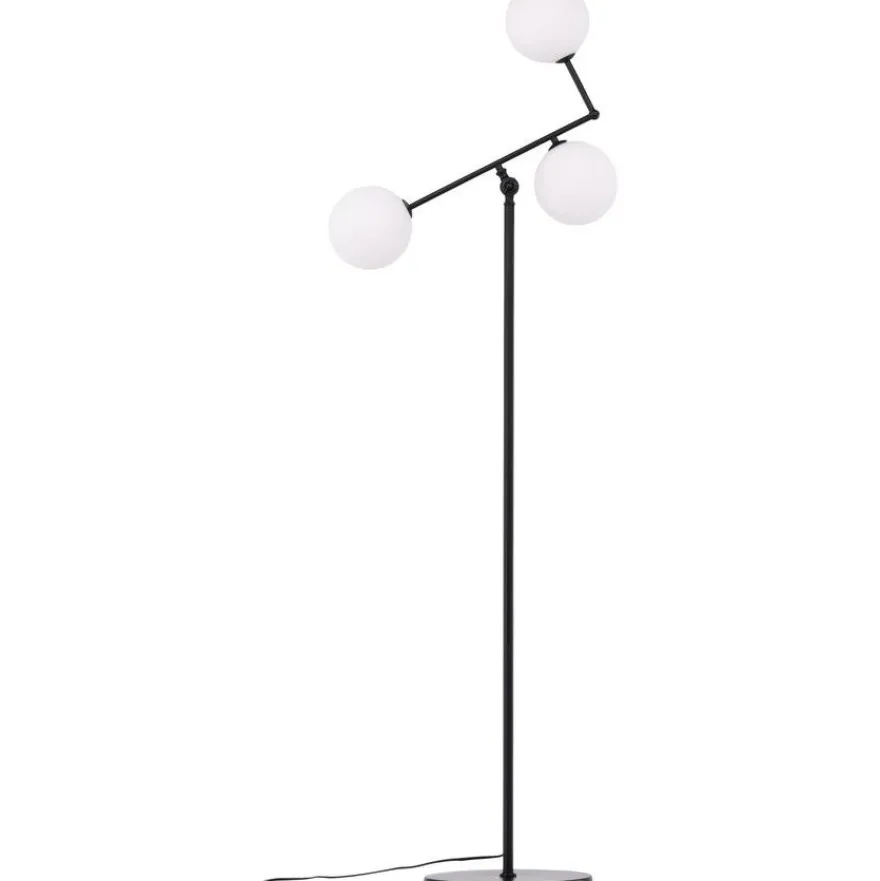 Lattiavalaisin Venture Home Marsan, 160cm, musta/valkoinen lasi