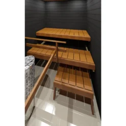 Laudepaketti Prosauna Basic 240, leveys max 2400mm, lämpöhaapa, 53/53