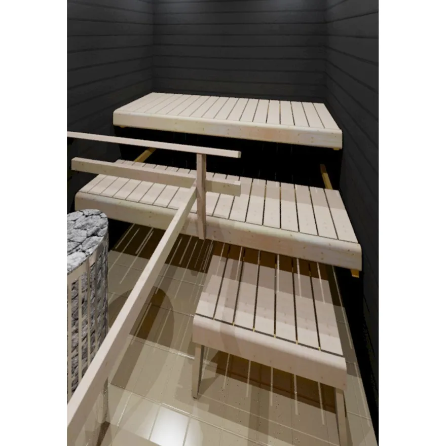 Laudepaketti Prosauna Basic 180, leveys max 1800mm, kuusi, 53/41