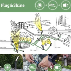 LED-allasvalaisin Paulmann Plug & Shine, IP68, 3000K, 5W, musta
