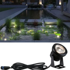 LED-allasvalaisin Paulmann Plug & Shine, IP68, 3000K, 5W, musta