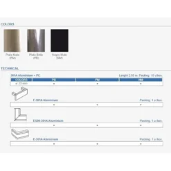 LED-boordilista Euroshrink 301A, alumiini, 23mm x 2.5m, eri värejä