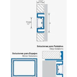LED-boordilista Euroshrink 301A, alumiini, 23mm x 2.5m, eri värejä