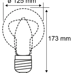 LED-filamenttilamppu Paulmann Globe, G125, E27, 470lm, 5.6W, 2700K, himmennettävä, opaali