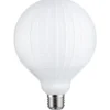 LED-filamenttilamppu Paulmann Lampion Globe, G125, E27, 400lm, 4.3W, 3000K, himmennettävä, valkoinen kuvio