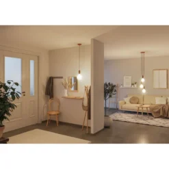 LED-filamenttilamppu Paulmann Lampion Globe, G125, E27, 400lm, 4.3W, 3000K, himmennettävä, valkoinen kuvio