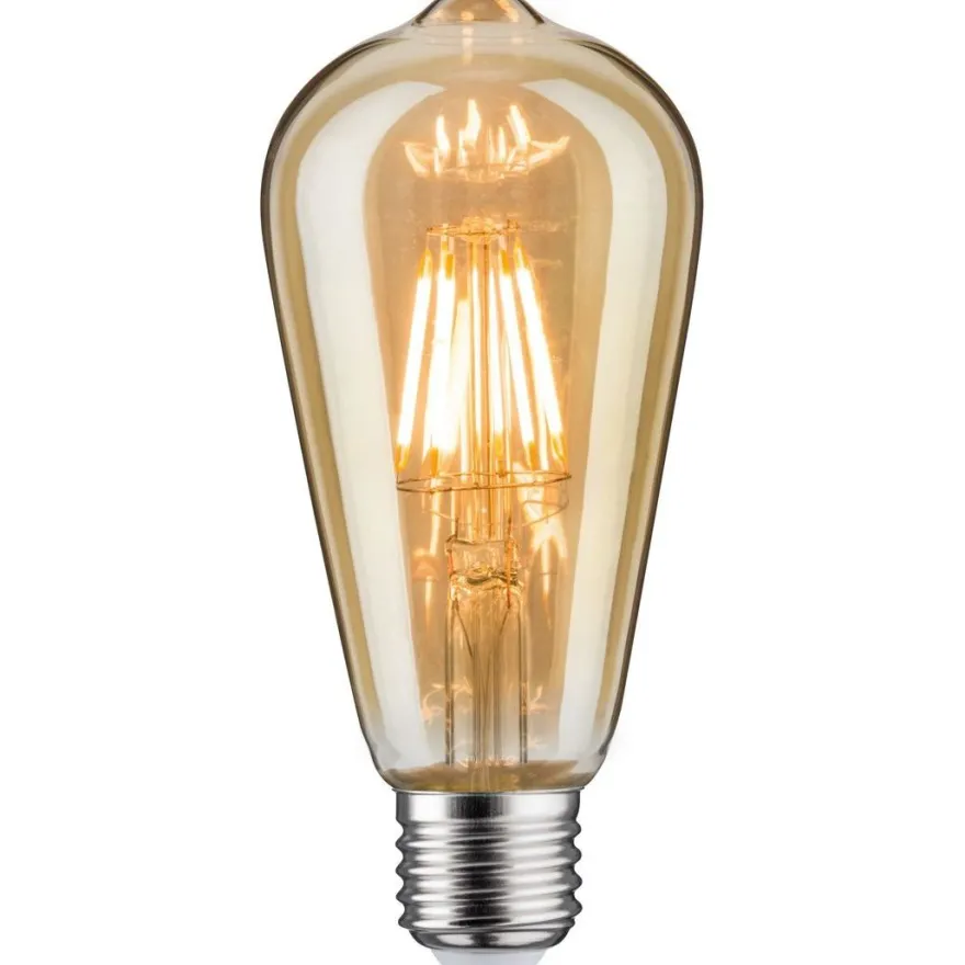 LED-filamenttilamppu Paulmann Corn Rustika, E27, 480lm, 6W, 1700K, himmennettävä, kulta