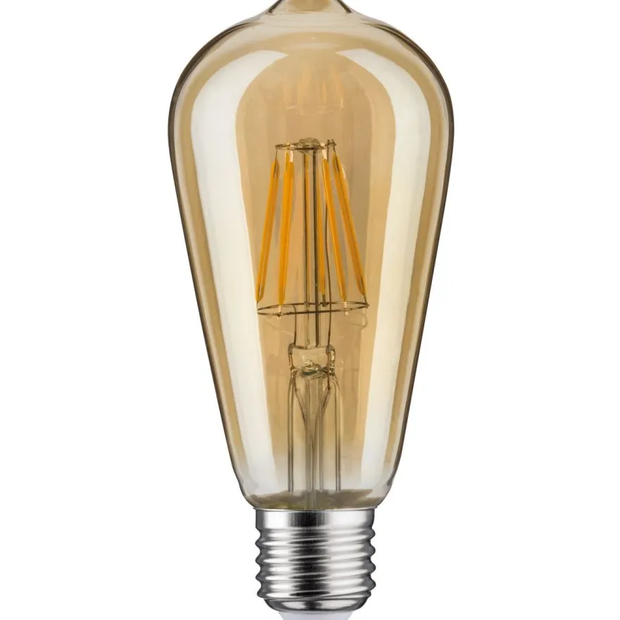 LED-filamenttilamppu Paulmann Corn Rustika, E27, 480lm, 6W, 1700K, himmennettävä, kulta