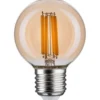 LED-filamenttilamppu Paulmann Globe, G60, E27, 780lm, 7W, 2700K, himmennettävä, kulta