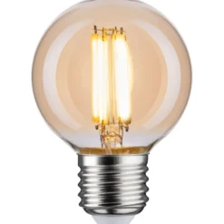 LED-filamenttilamppu Paulmann Globe, G60, E27, 780lm, 7W, 2700K, himmennettävä, kulta