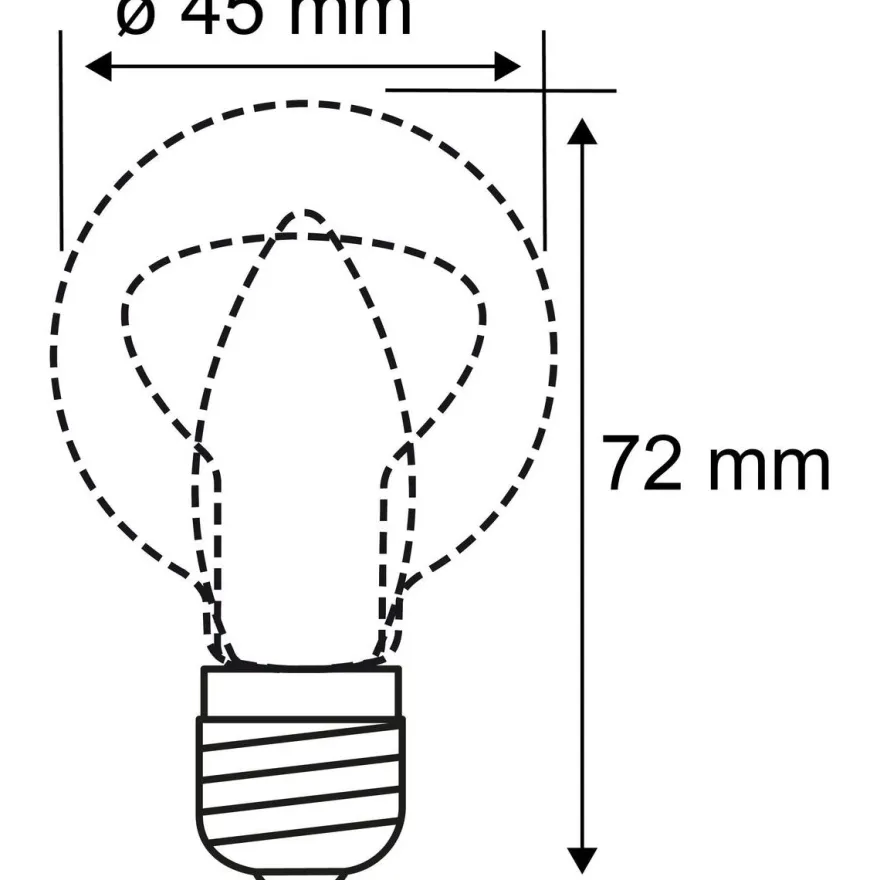 LED-filamenttilamppu Paulmann Drop, E27, 470lm, 4.8W, 4000K, matta