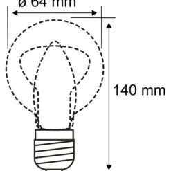LED-filamenttilamppu Paulmann Eco-Line Corn, ST64, E27, 840lm, 4W, 3000K, kirkas