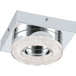 LED-katto-/seinävalaisin Eglo Fradelo, 120x120mm, kromi, kristalli 95662