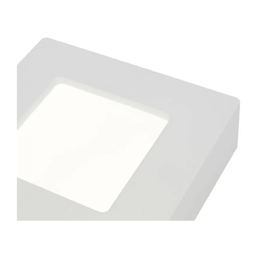 LED-kattospotti Globo Svenja, 12.2x12.2cm, 6W, valkoinen